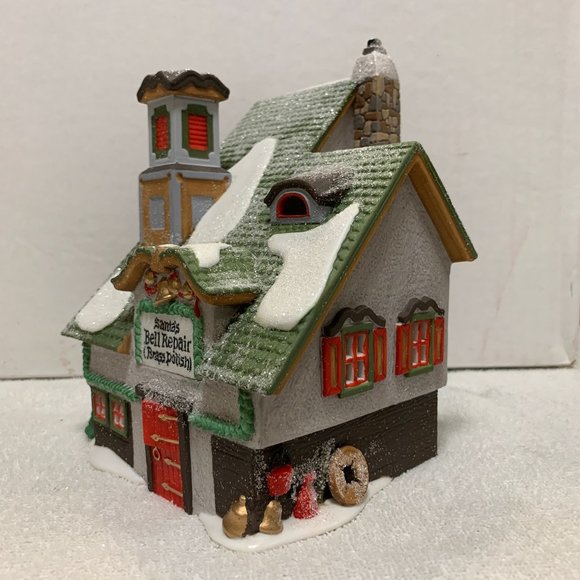 Dept 56 Santa's Bell Repair North Pole Village Lighted Christmas Building 1996 - Picture 5 of 10